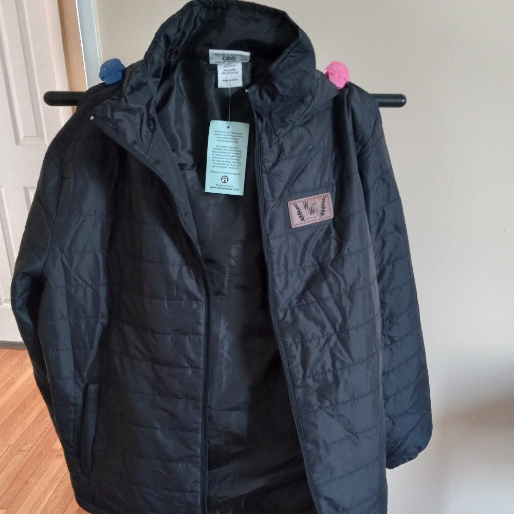 Wicked Wort Brewing Co Black Puffer Coat